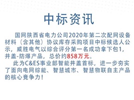 中标资讯：918博天堂电气斩获智能井盖首标！